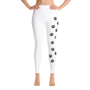 Dog Paw Trace Yoga Leggings (one side)