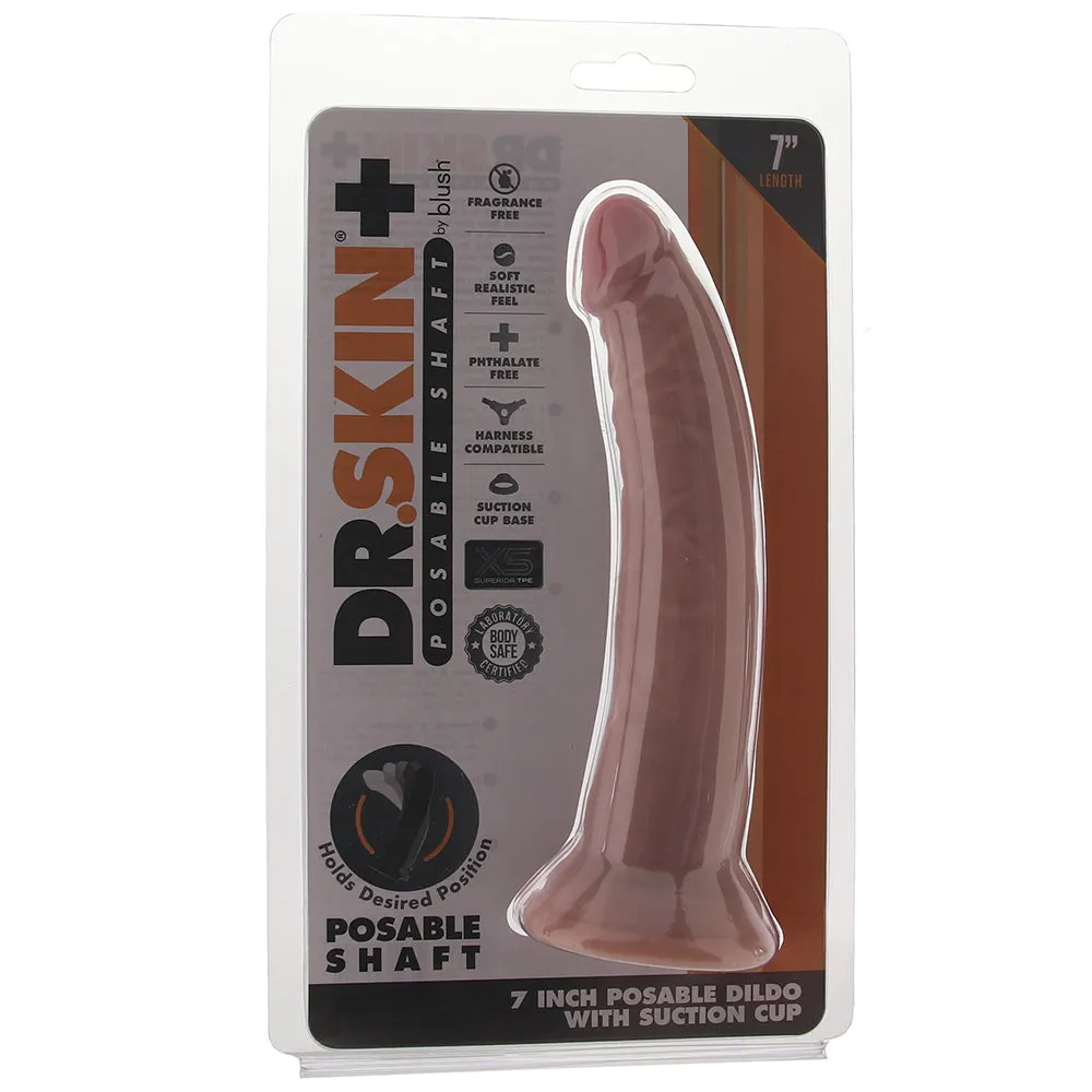 Dr. Skin Plus 7 Inch Posable Dildo in White