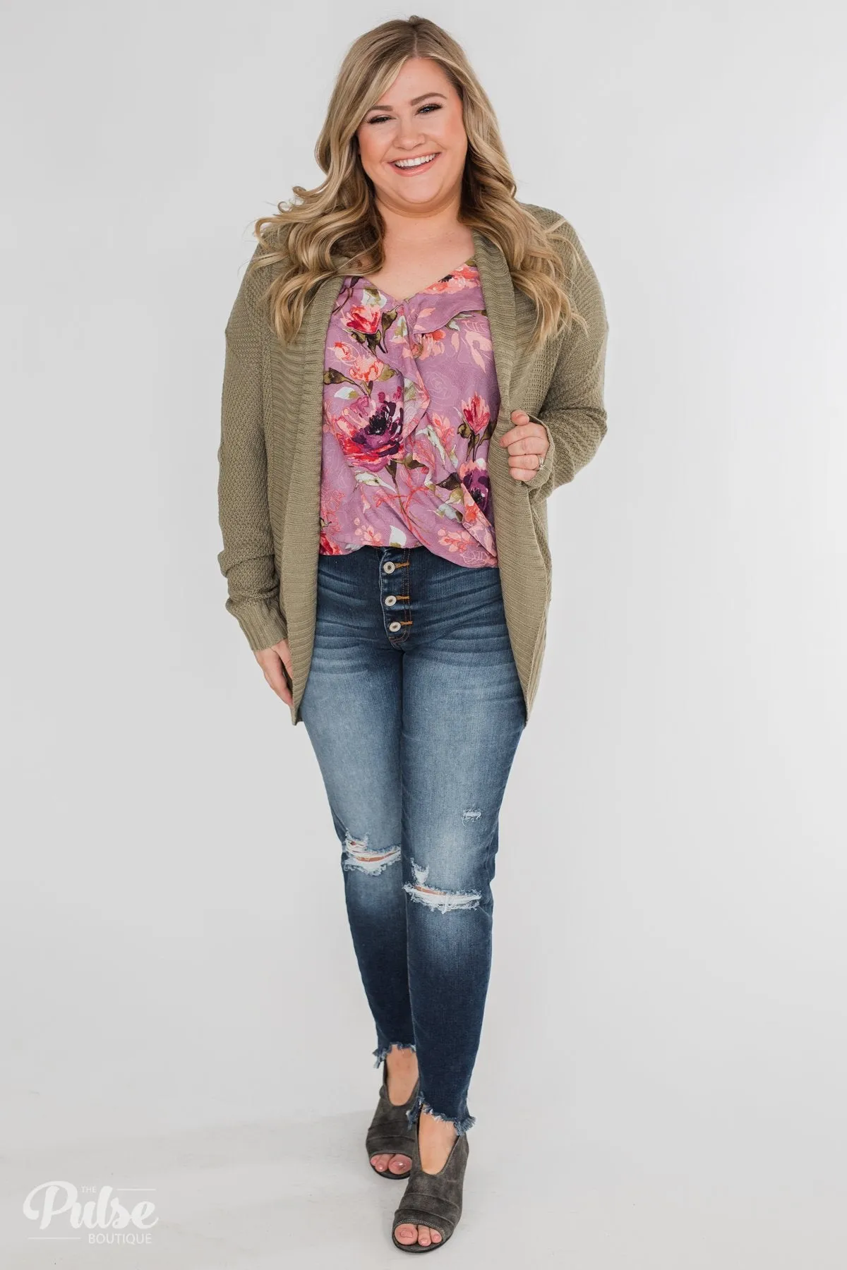 Dreaming of Floral Ruffle Tank Top - Orchid