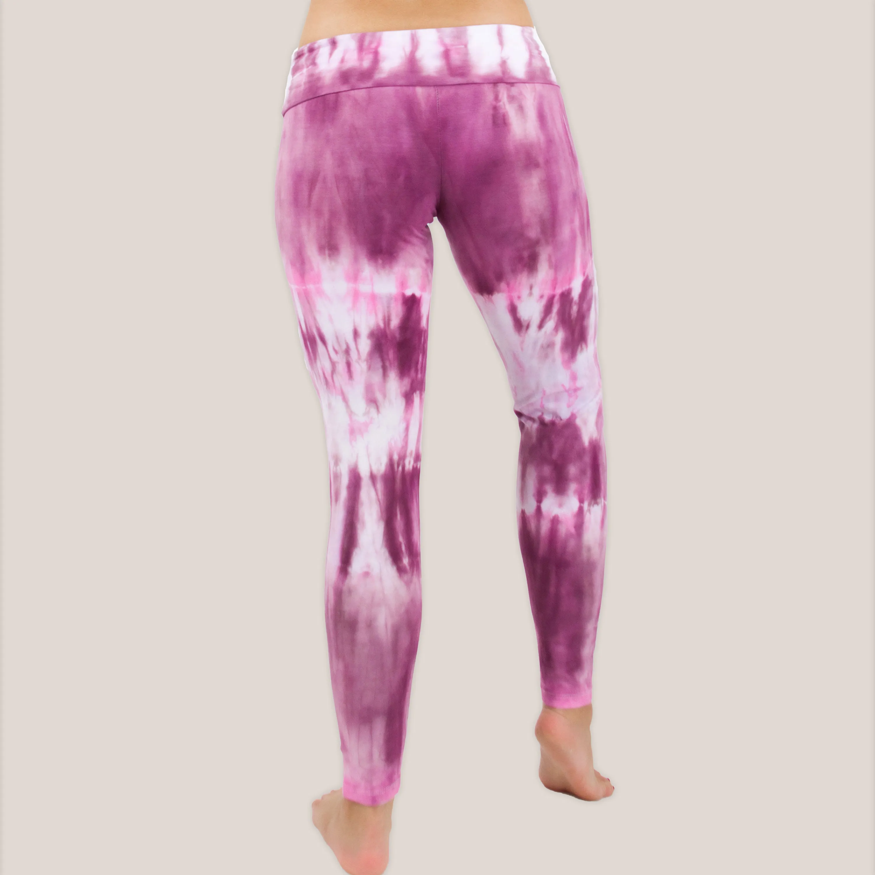 Dusty Rose Tie Dye Yoga Leggings