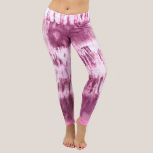 Dusty Rose Tie Dye Yoga Leggings