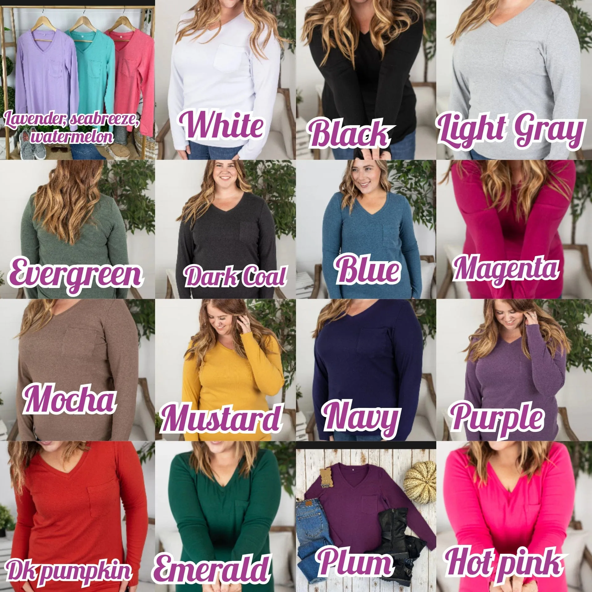 Elliot Premium Long Sleeve Layering Tee w/Thumbholes (Many colors!)