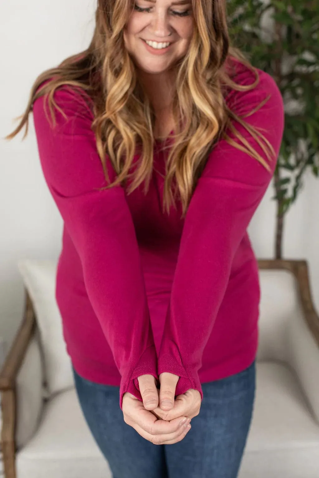Elliot Premium Long Sleeve Layering Tee w/Thumbholes (Many colors!)