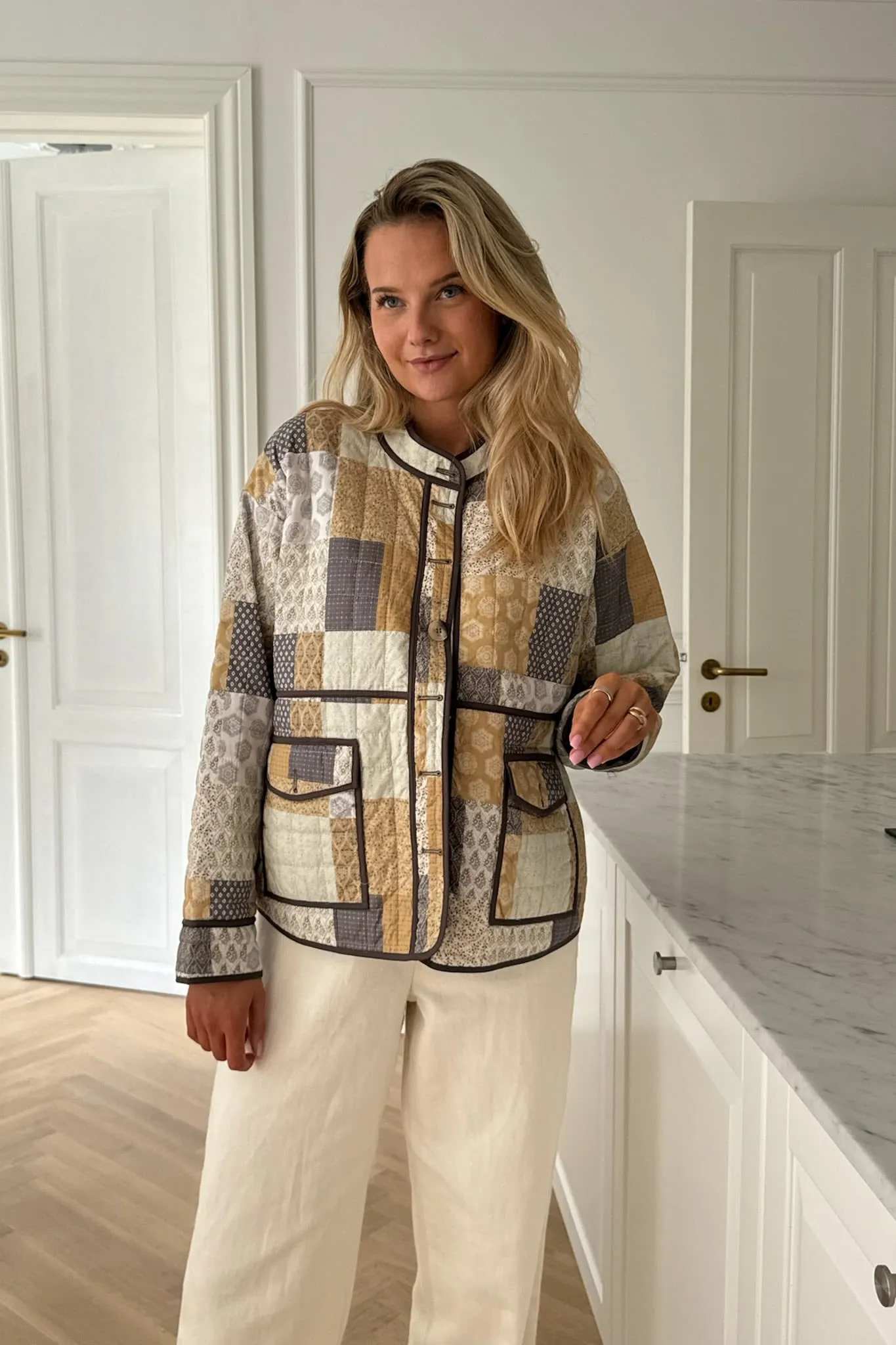 EmmyIC Quilted Jakke - Earth Multi print