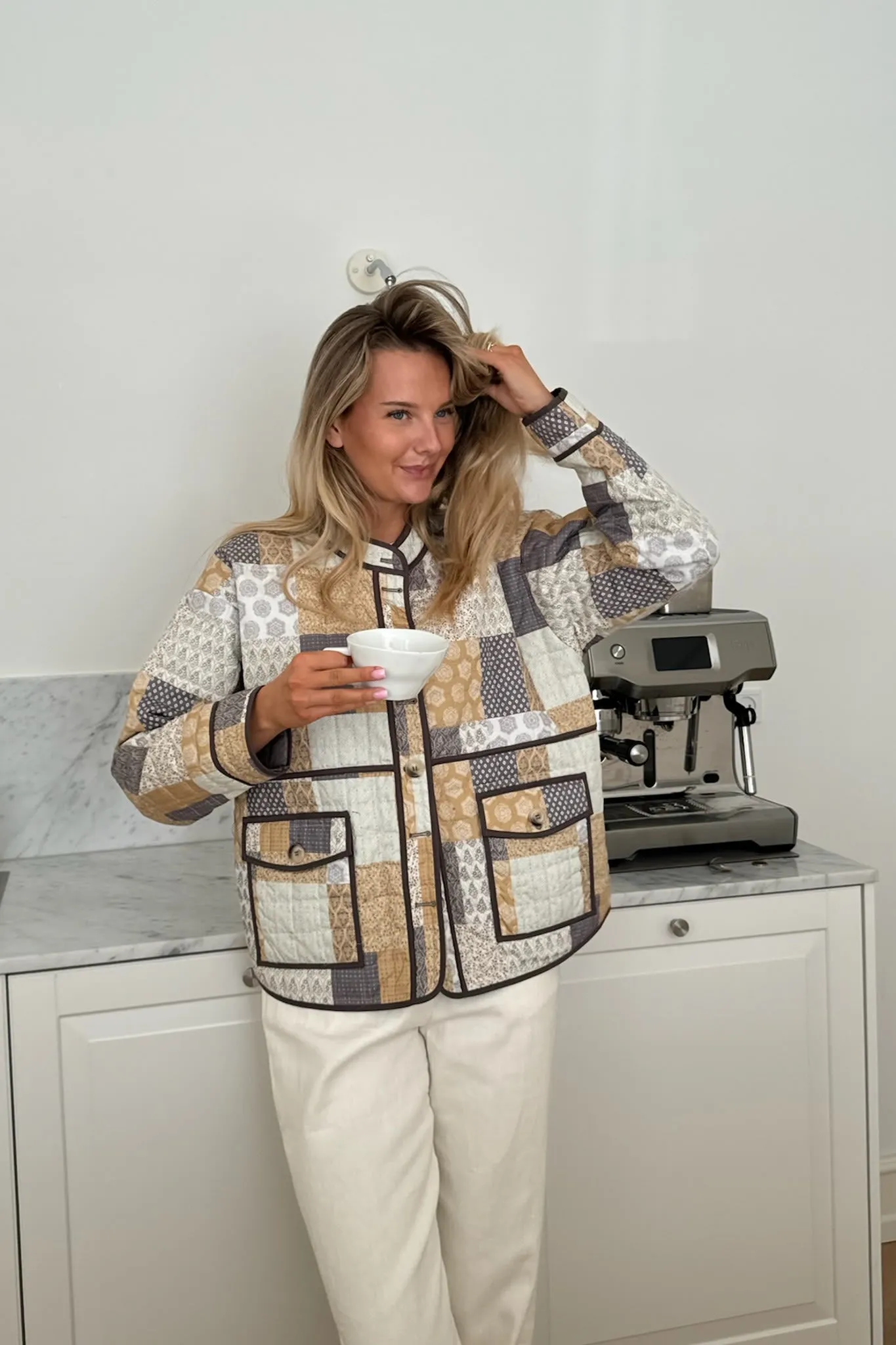 EmmyIC Quilted Jakke - Earth Multi print