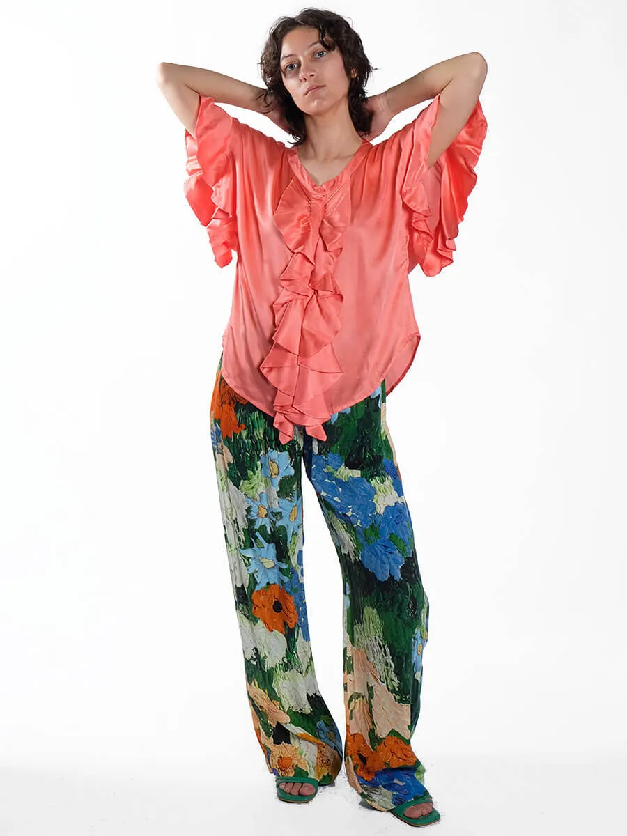 Evelina Blouse - Coral