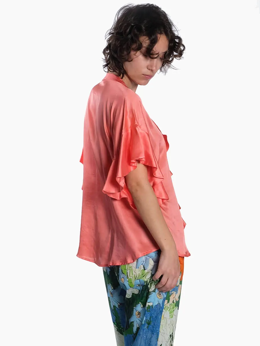 Evelina Blouse - Coral