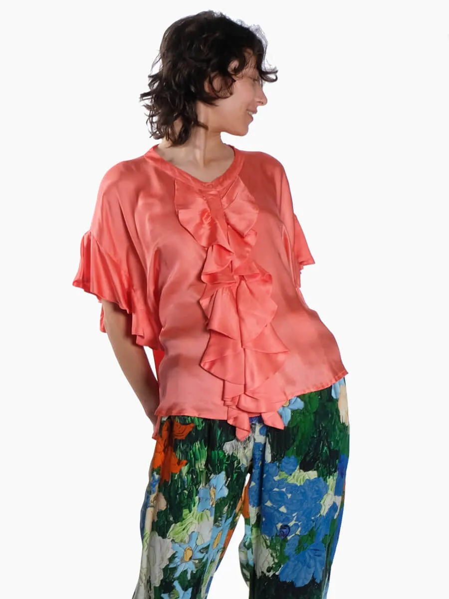 Evelina Blouse - Coral