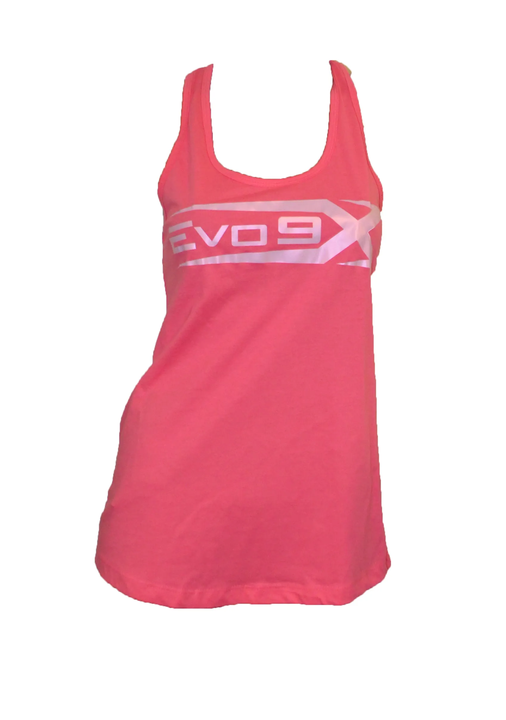 Evo9x Semi Sublimated Logo Racer Back Tank Top Pink- Clearance