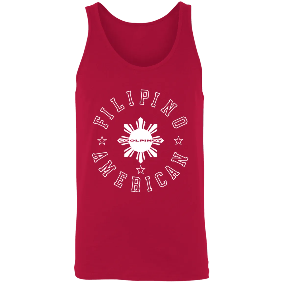 Filipino American White Sun Unisex Cotton Tank Top