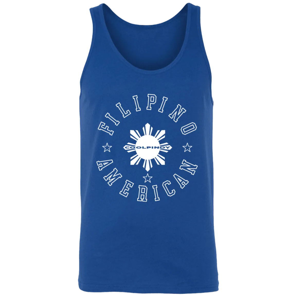 Filipino American White Sun Unisex Cotton Tank Top