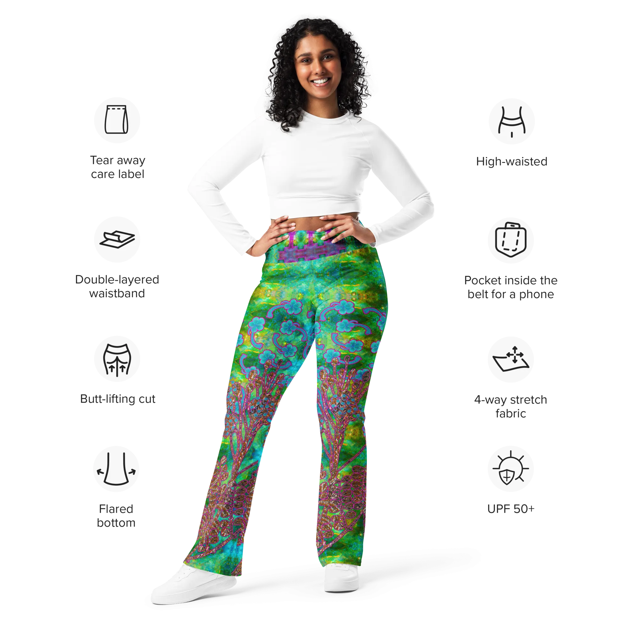Flare Leggings (Her/Muliebris)(WindSong Flower) RJSTH@Fabric#11 RJSTHW2024 RJS