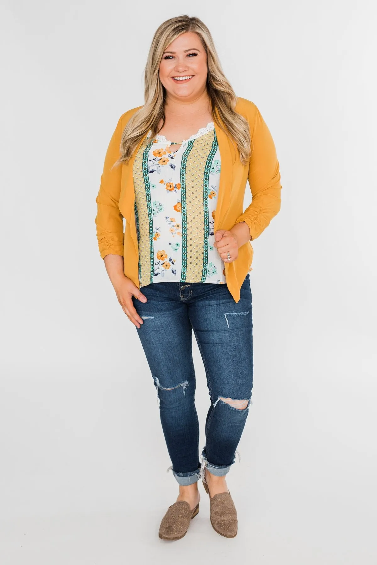 Flirty and Fun Keyhole Tank Top- Yellow