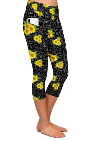 FLORAL LEOPARD POCKET LEGGINGS - YOGA - EXCLUSIVE! BATCH 1 (WHOLESALE)