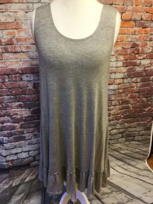 Flowing Ruffle Bottom Tank Dress