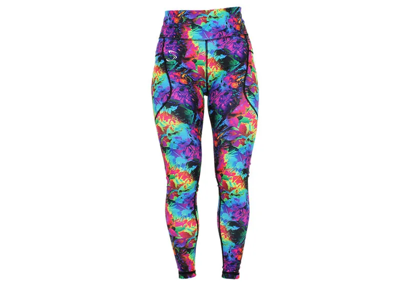 Fluorescent Flora leggings with pockets