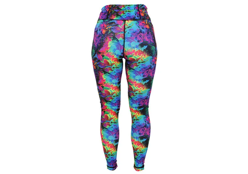 Fluorescent Flora leggings with pockets