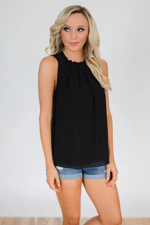 Follow Me Tank Top- Black