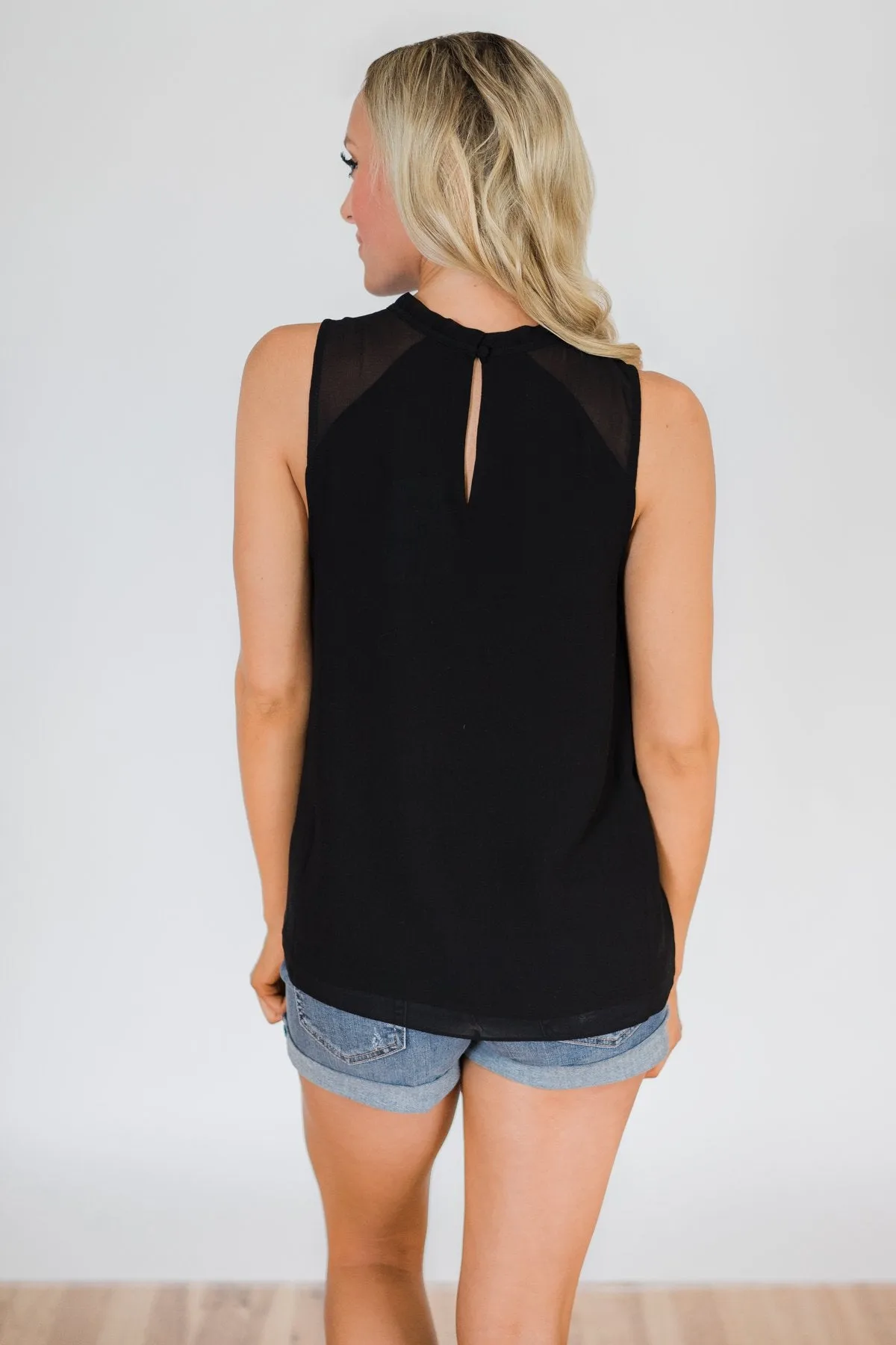 Follow Me Tank Top- Black