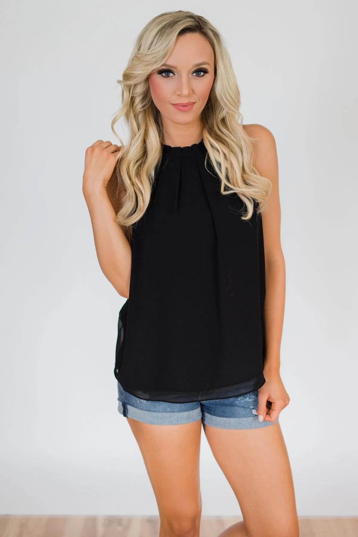 Follow Me Tank Top- Black