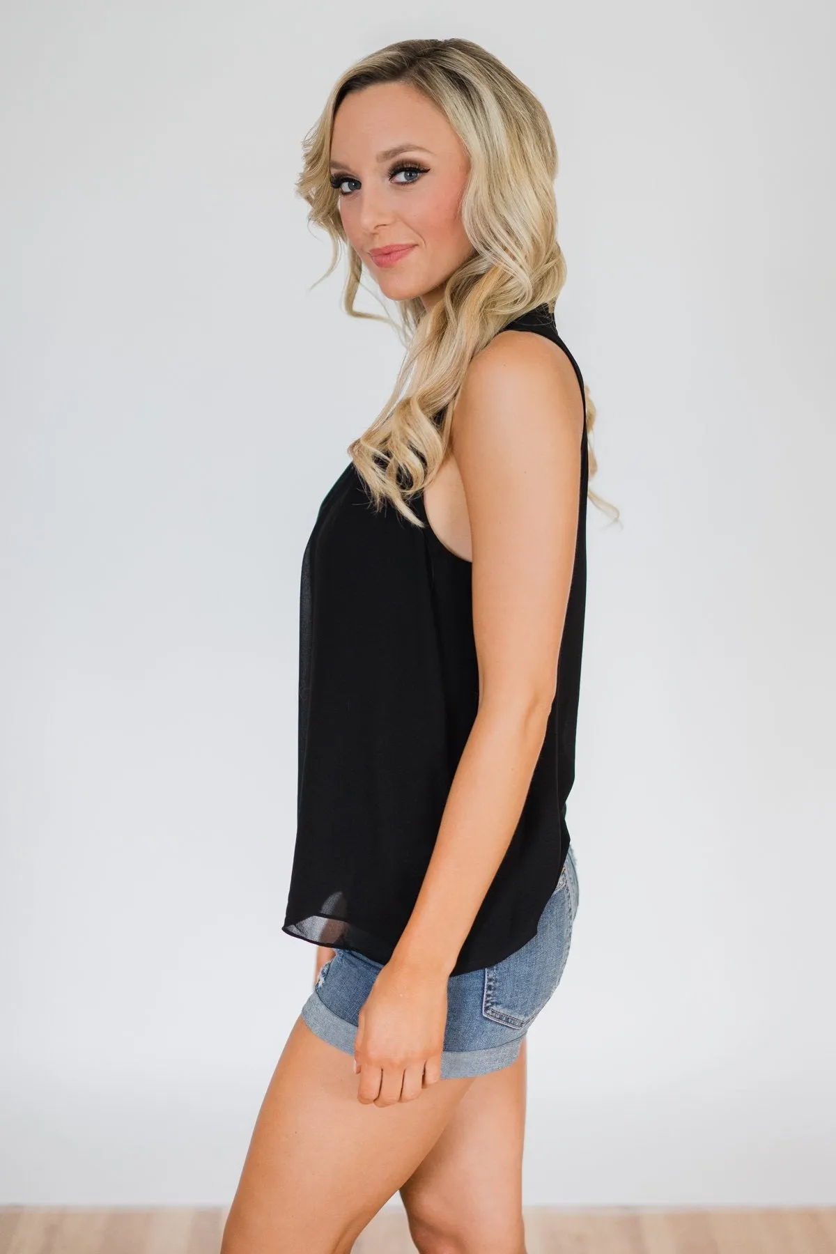 Follow Me Tank Top- Black