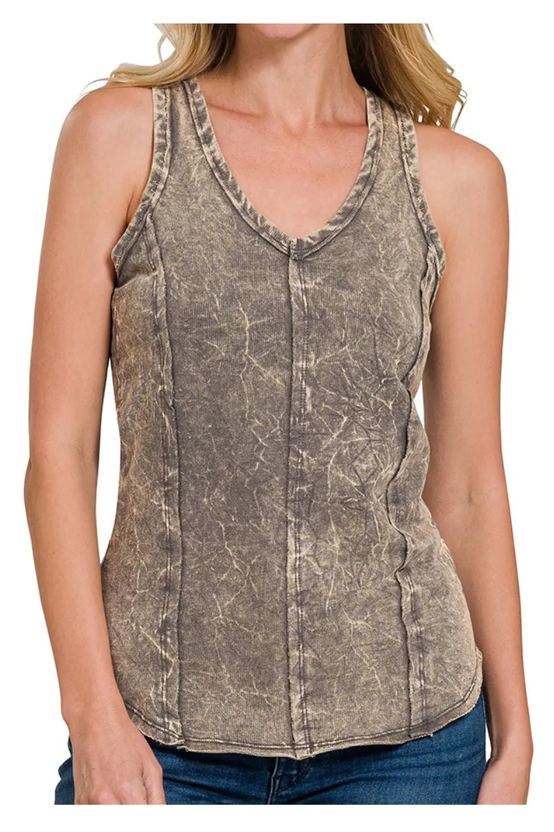 French Terry Crinkle Tank