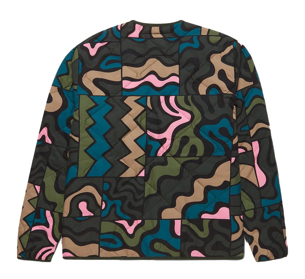 GEM STONE PATTERN QUILTED JACKET