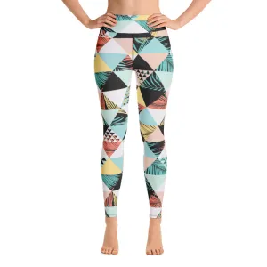 Geometric Palm Yoga Leggings