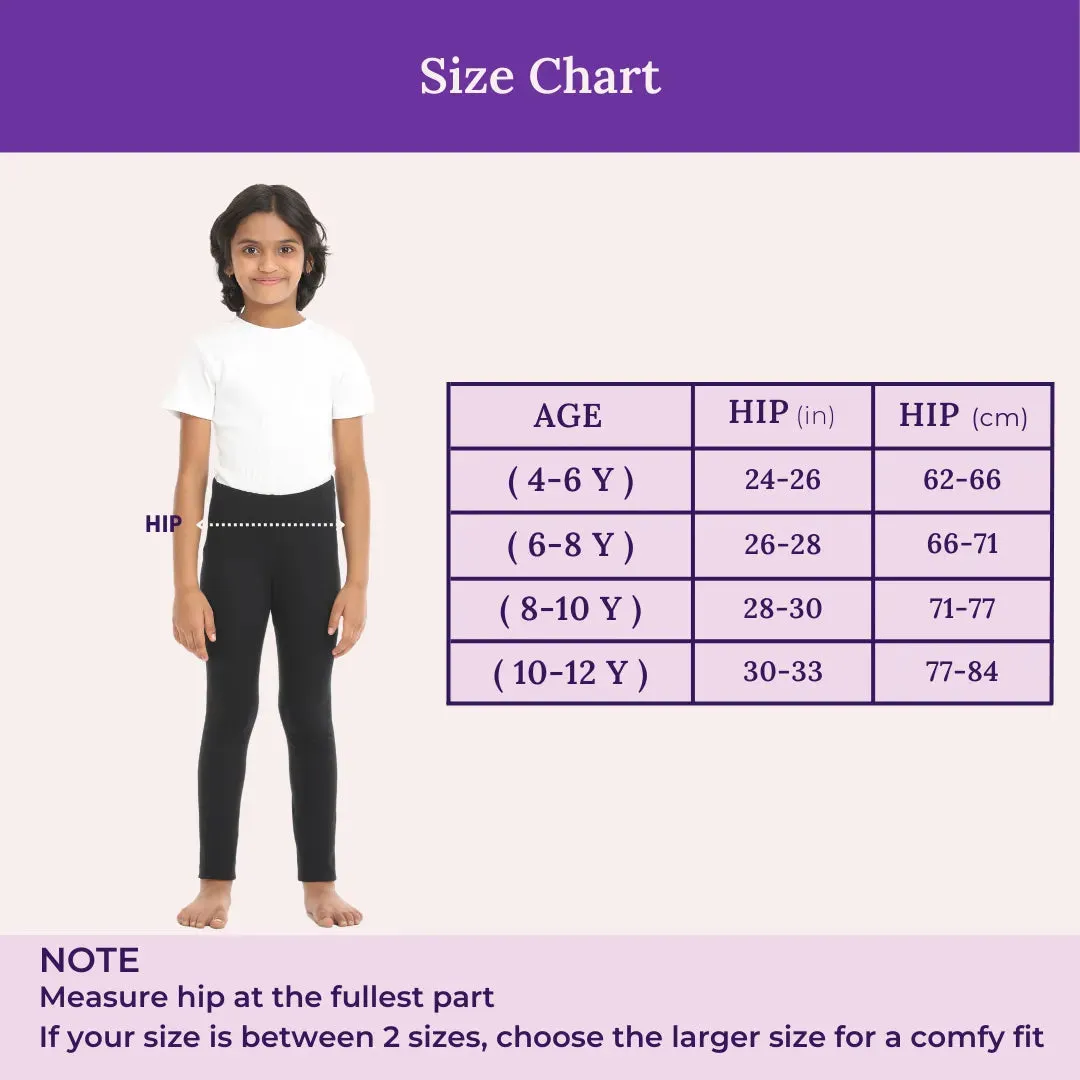 Girls' Leggings | High Waist | Ankle Length | Gusset Crotch Prevents Ripping | Non-See-Through | Cotton-Elastane Blend | Perfect For Every Occasion