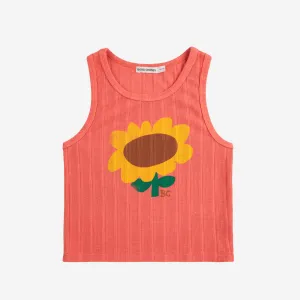 Girls Red Sunflower tank top