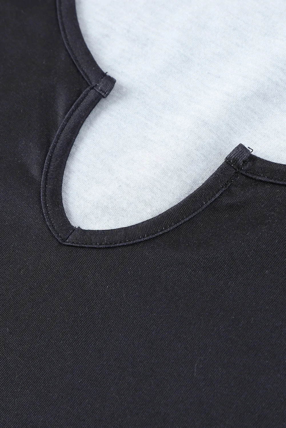 Gradient Split Neck Tank Top
