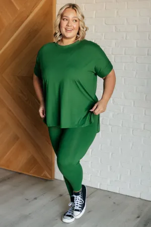 Hazel Blues® |  Soft Serve Brushed Microfiber Set in Dark Green