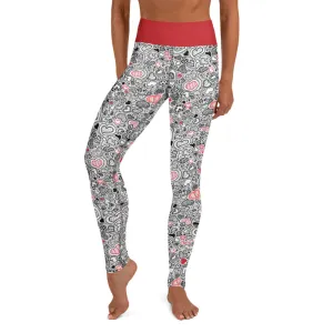 Heart Doodles - Yoga Leggings