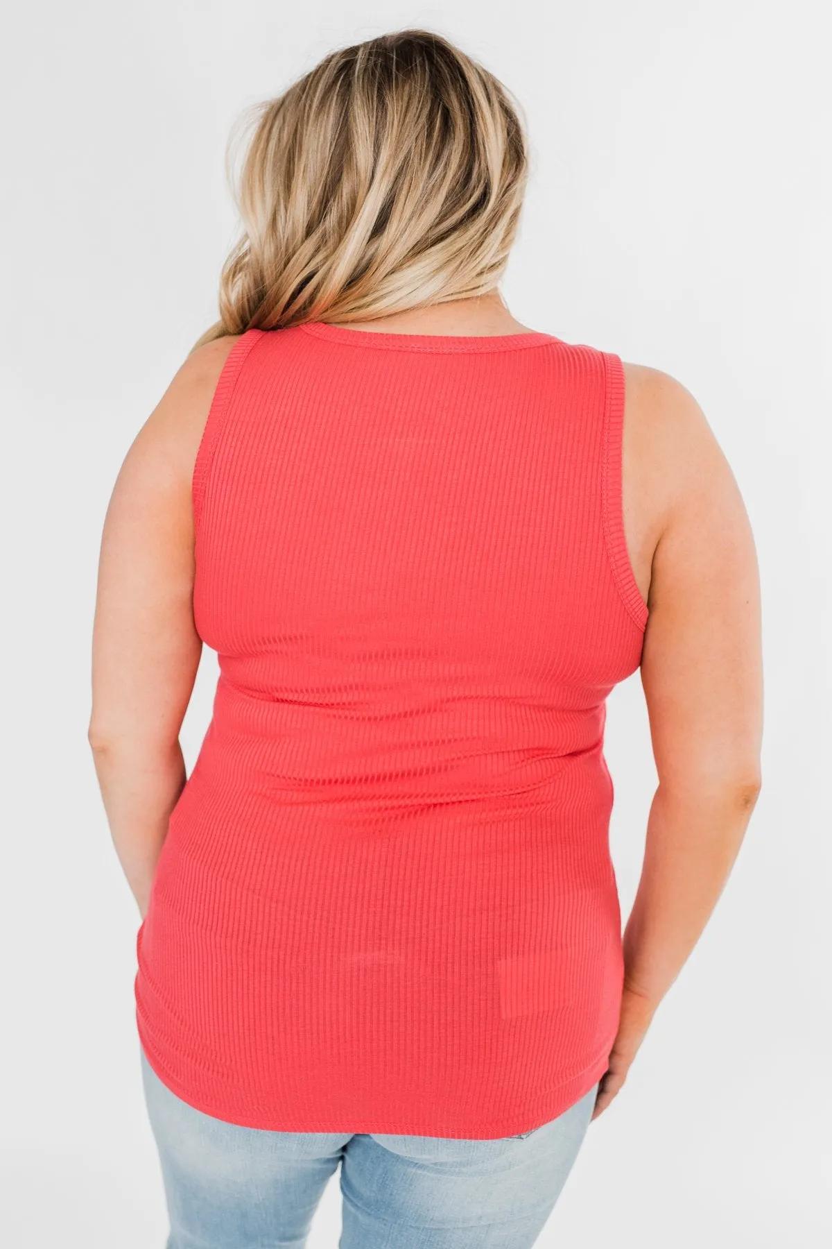 Hello Gorgeous Sequin Pocket Top- Dark Coral
