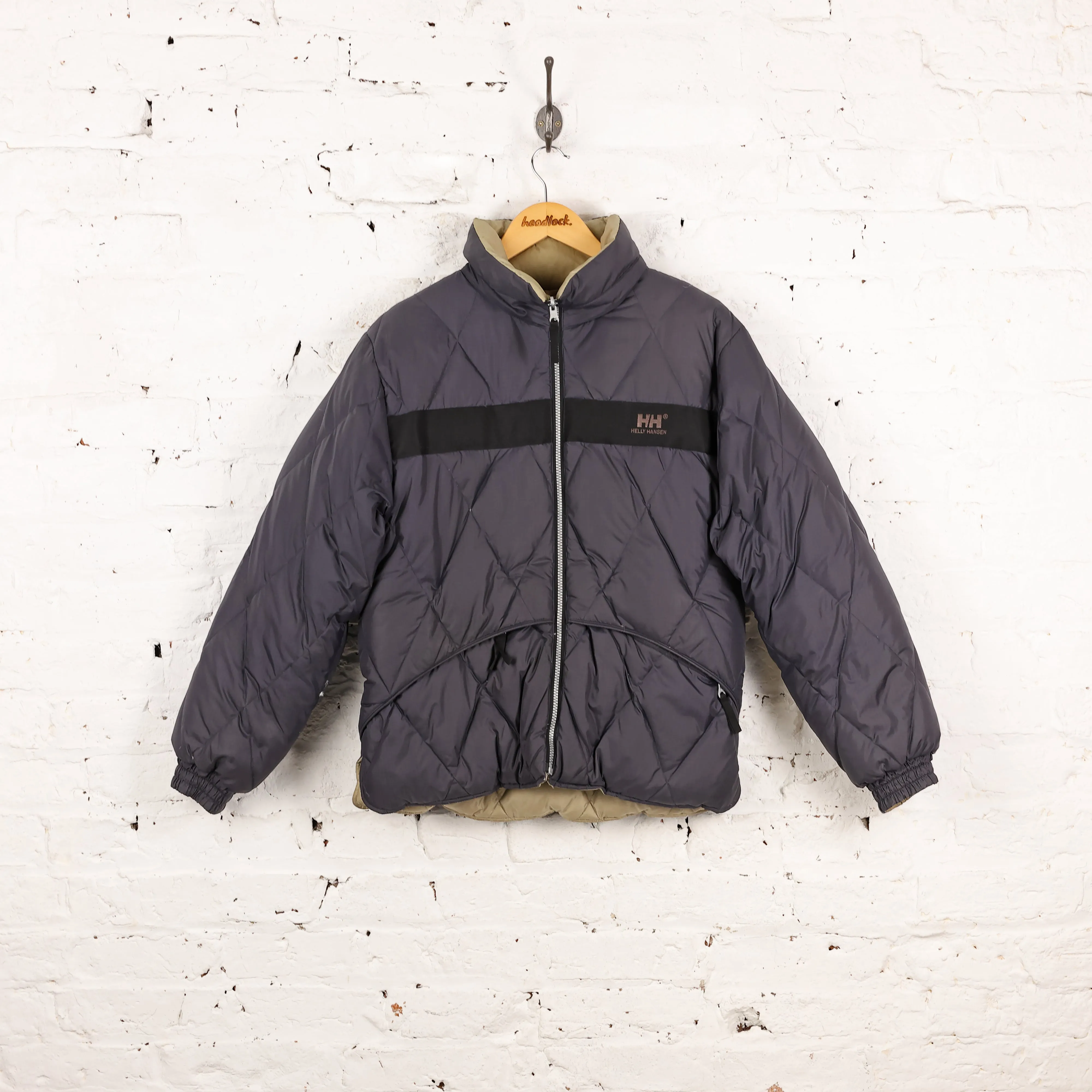 Helly Hansen 90s Quilted Puffer Jacket Coat - Grey - M