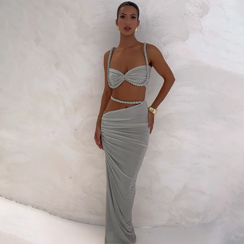 hip hugging skirt set