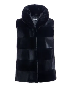 Horizontal Sheared Mink Vest