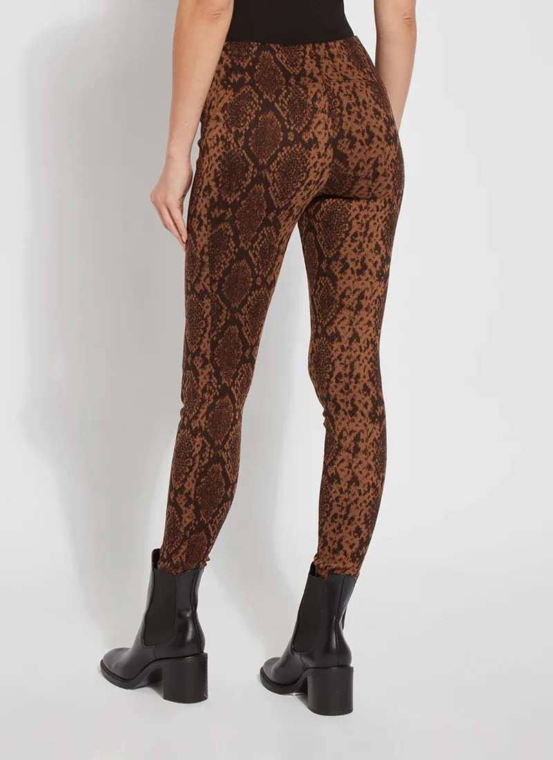 Jacquard Laura Legging | Bronze Snake