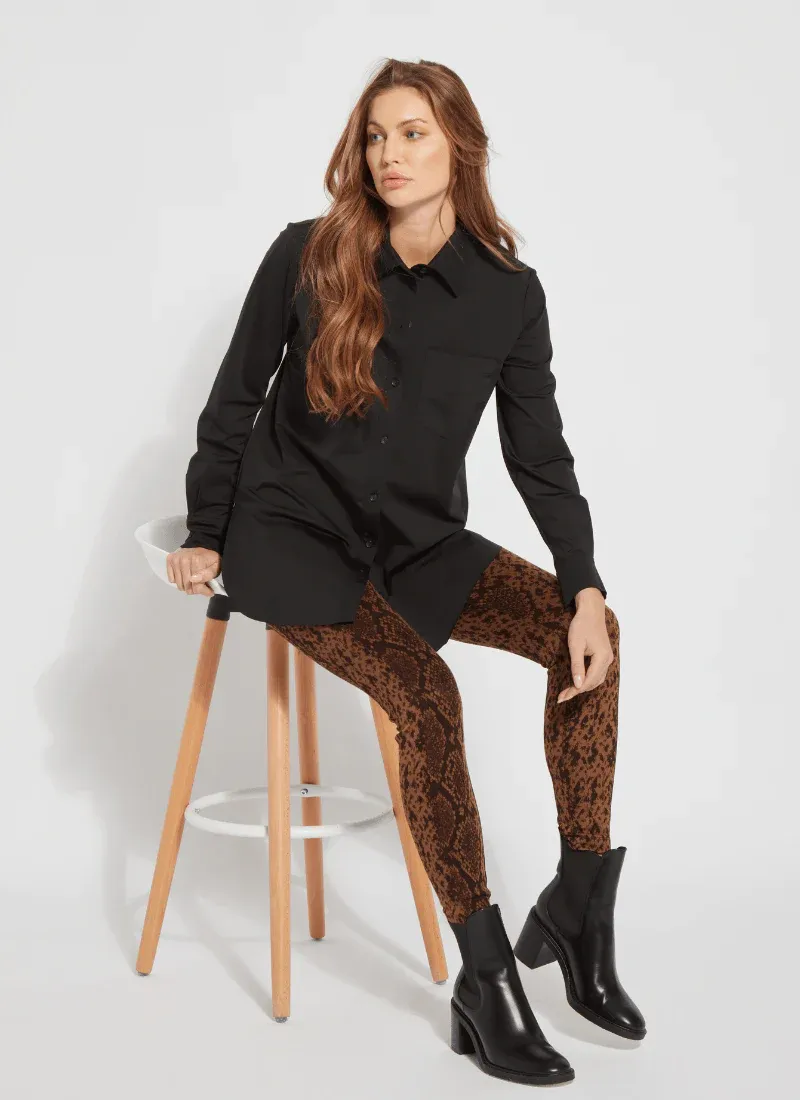 Jacquard Laura Legging | Bronze Snake