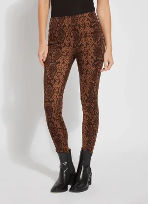 Jacquard Laura Legging | Bronze Snake