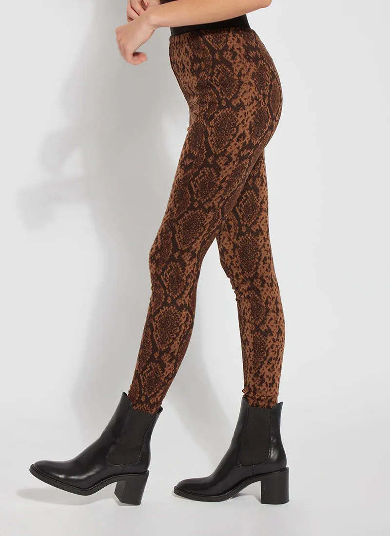 Jacquard Laura Legging | Bronze Snake