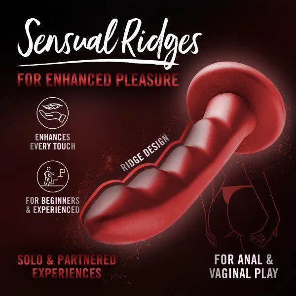 Jealousy 7 Inch Rippled Silicone Dildo