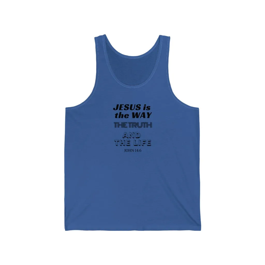 Jesus Is The Way Men's Unisex Jersey Tank