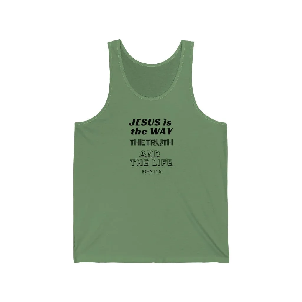 Jesus Is The Way Men's Unisex Jersey Tank
