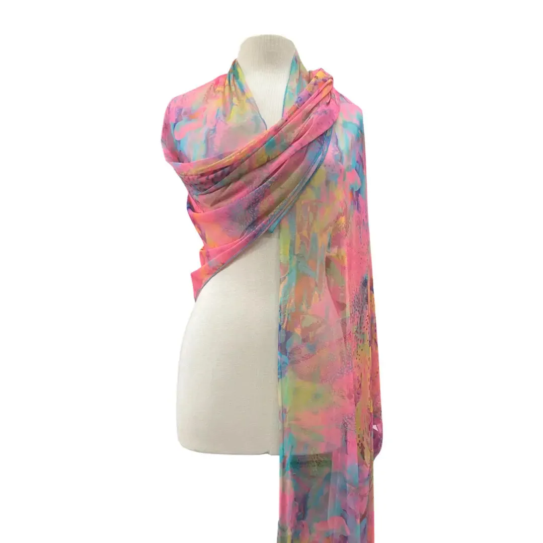 JORDANA Long And Wide Sheer Shawl Stole Wrap Cover.
