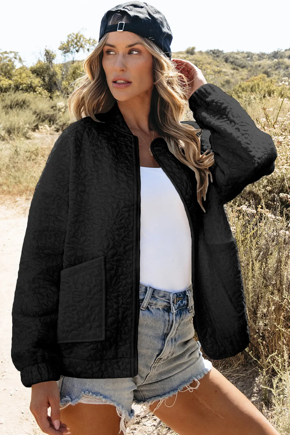KaleaBoutique Floral Quilted Jacket