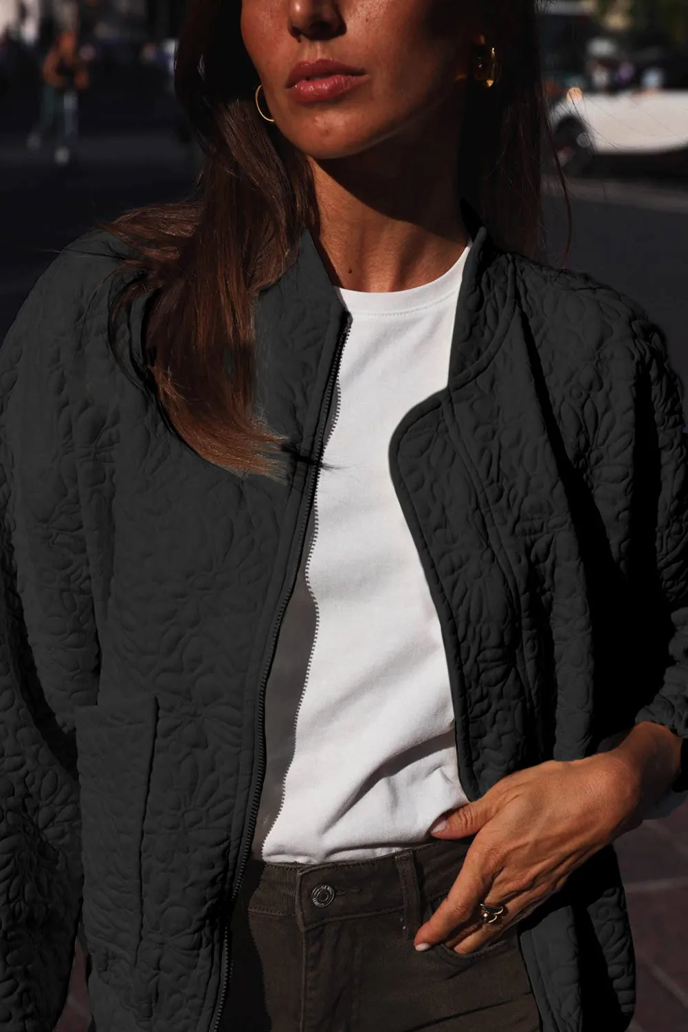 KaleaBoutique Floral Quilted Jacket