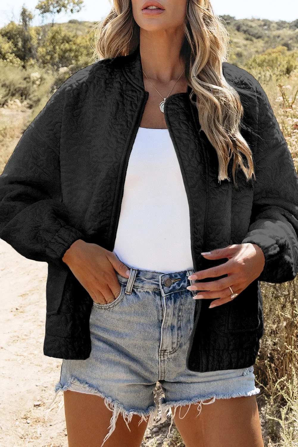 KaleaBoutique Floral Quilted Jacket