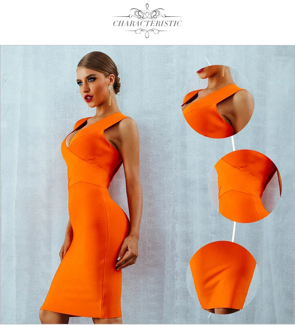 Kelly Kline Knitted Evening Bandage Dress