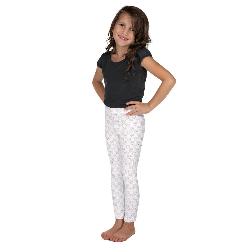 Kitty Love Pink Dots - Valentine's Day - Kid's Leggings